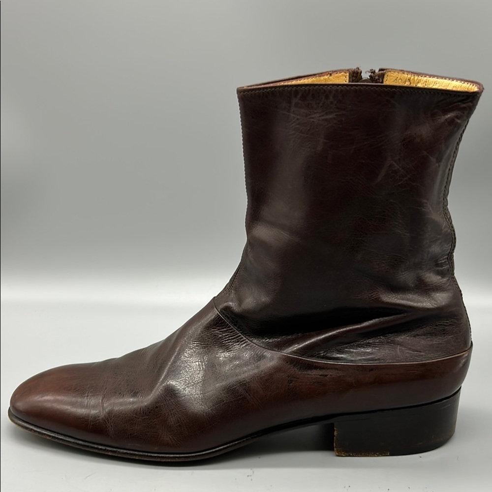 Church’s side zip Brown Leather Boots Made in Italy - Picture 6 of 15